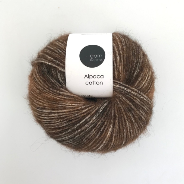 Alpaca Cotton Brown Melange