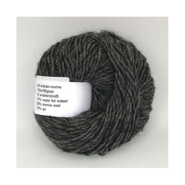 Big - Kid Mohair Merino fv. Dark Grey Melange