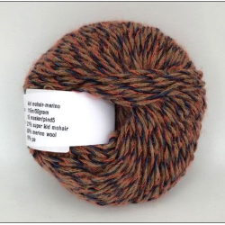 Big - Kid Mohair Merino fv. Brown Blue Orange
