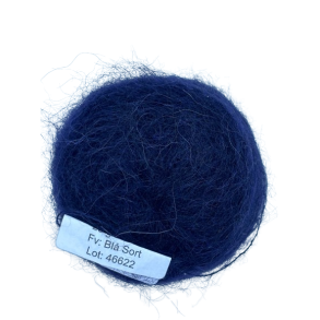 Alpaka Kid-Mohair Bl/Sort
