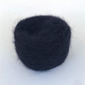 Alpaka Kid-Mohair Bl�/Sort