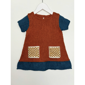 Garnkit - Pippi Kjole (orange/bl)
