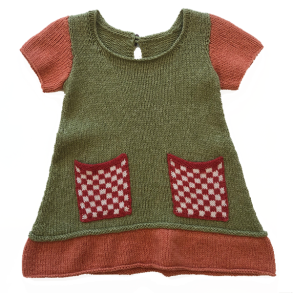 Garnkit - Pippi Kjole (grn/orange)